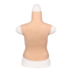 Buste long faux seins, col haut, Bonnet E