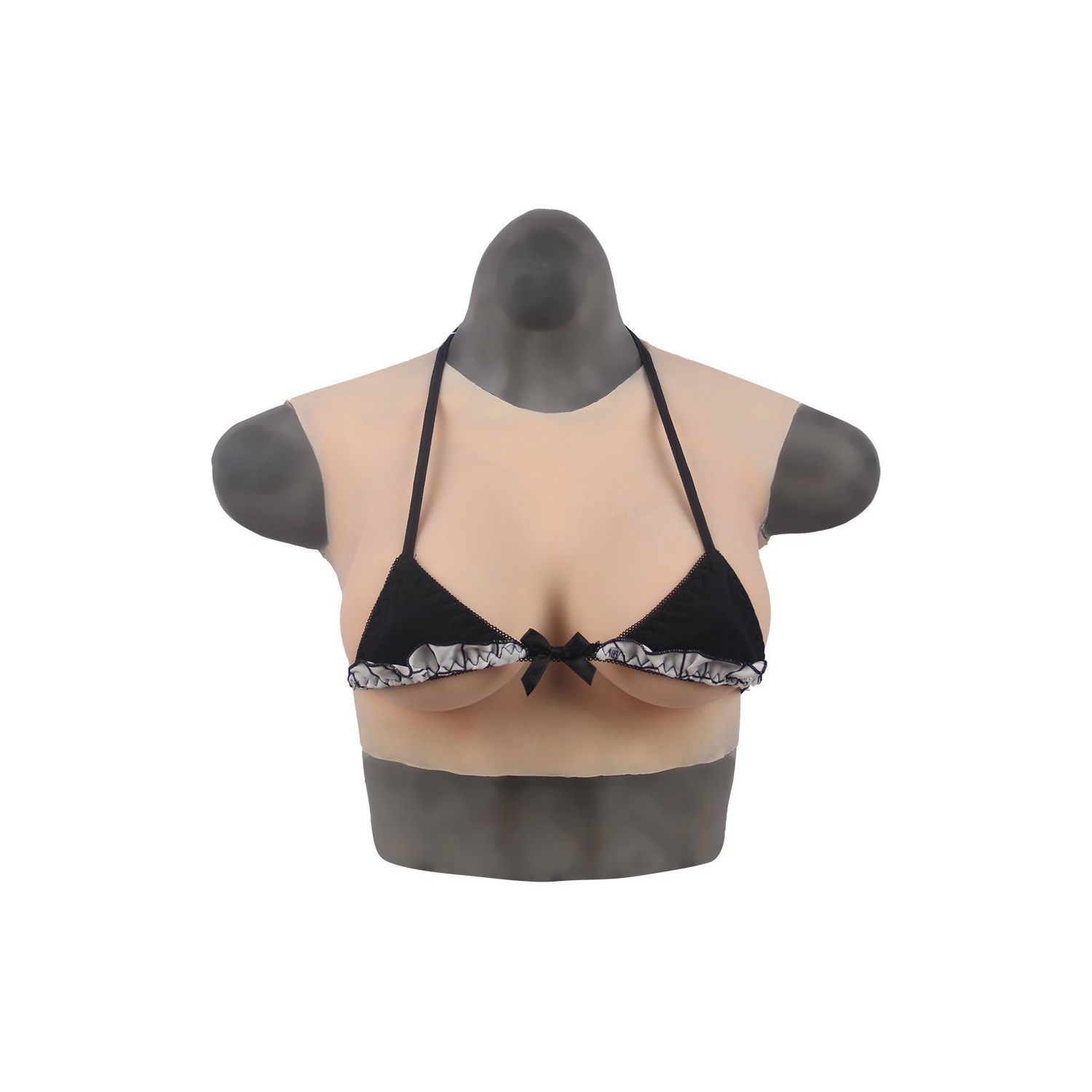 Buste fausse poitrine, bonnet D, 100% silicone