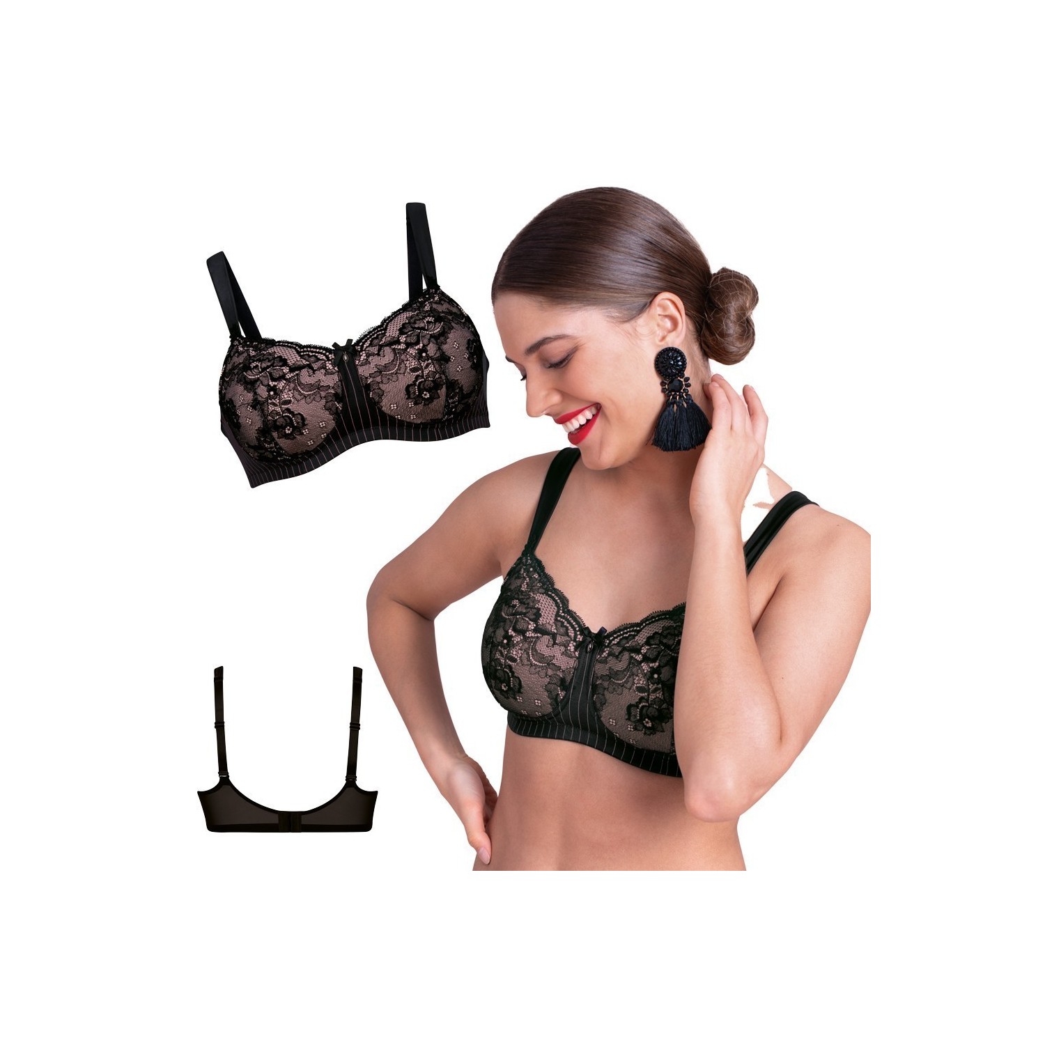 Soutien-gorge dentelle, pour faux seins