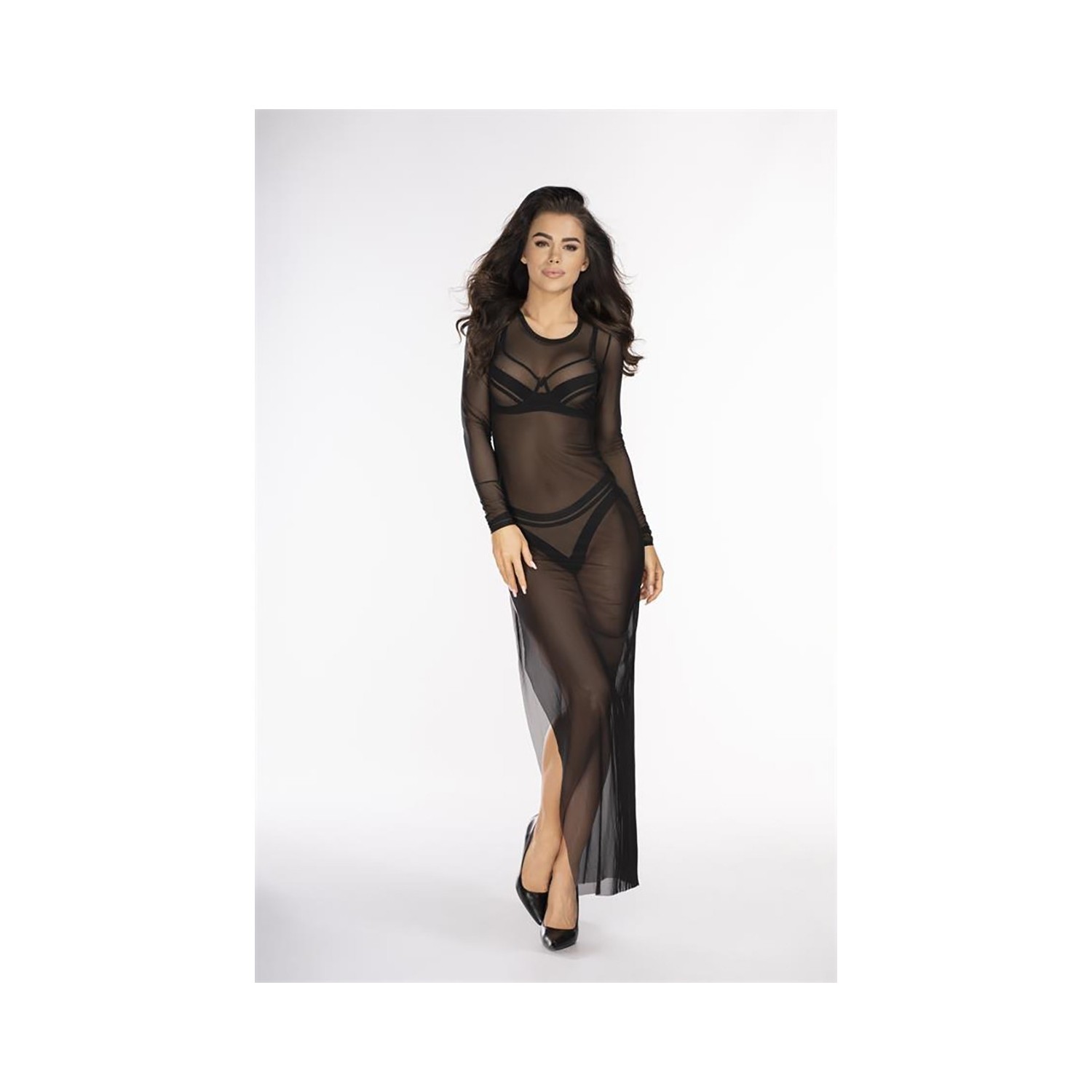 Robe longue transparente V-10679 - Axami 