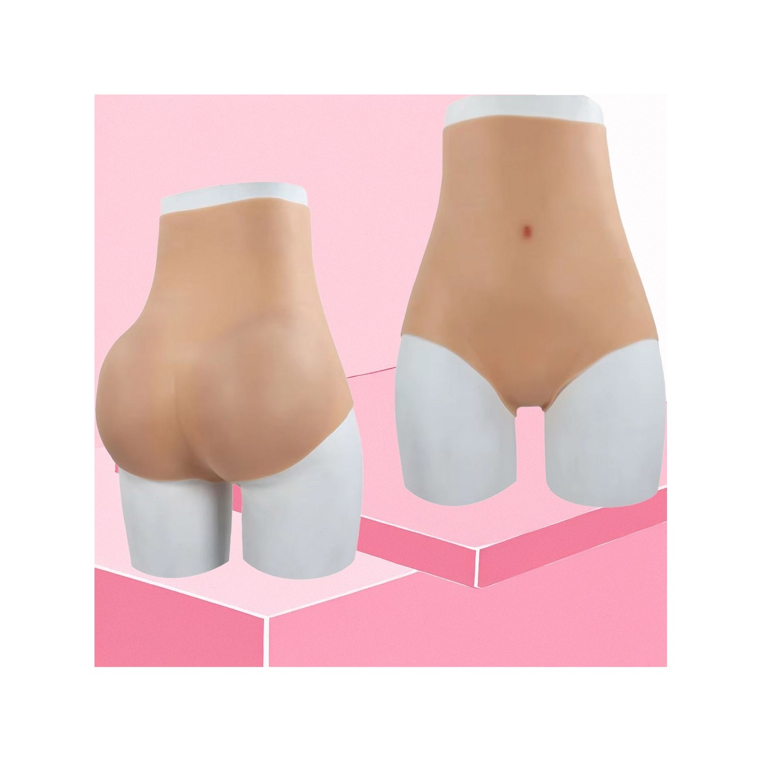 Panty rehausseur de fesses rembourré en silicone, taille haute